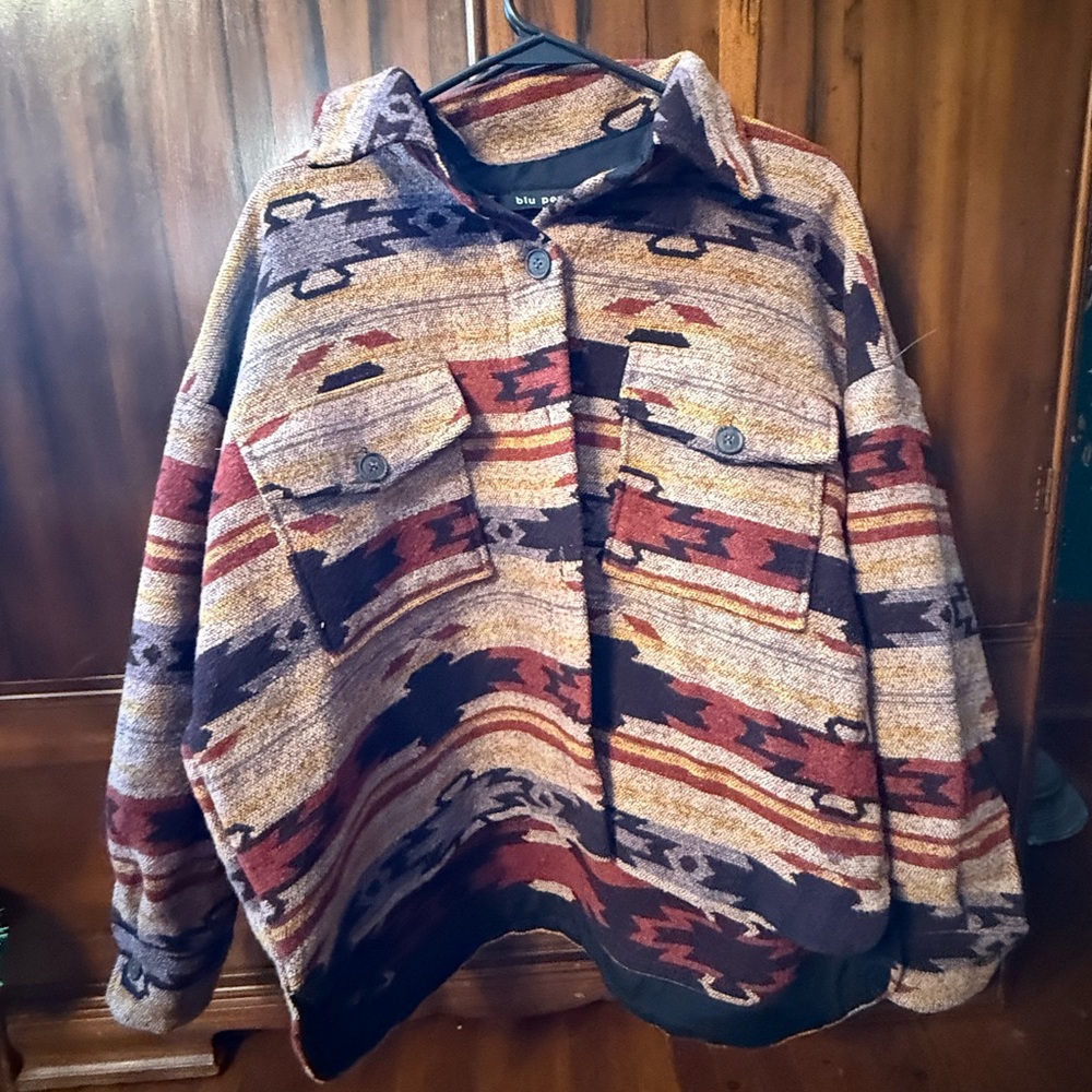 Blu Pepper Multicolor Textured Jacket - image 1